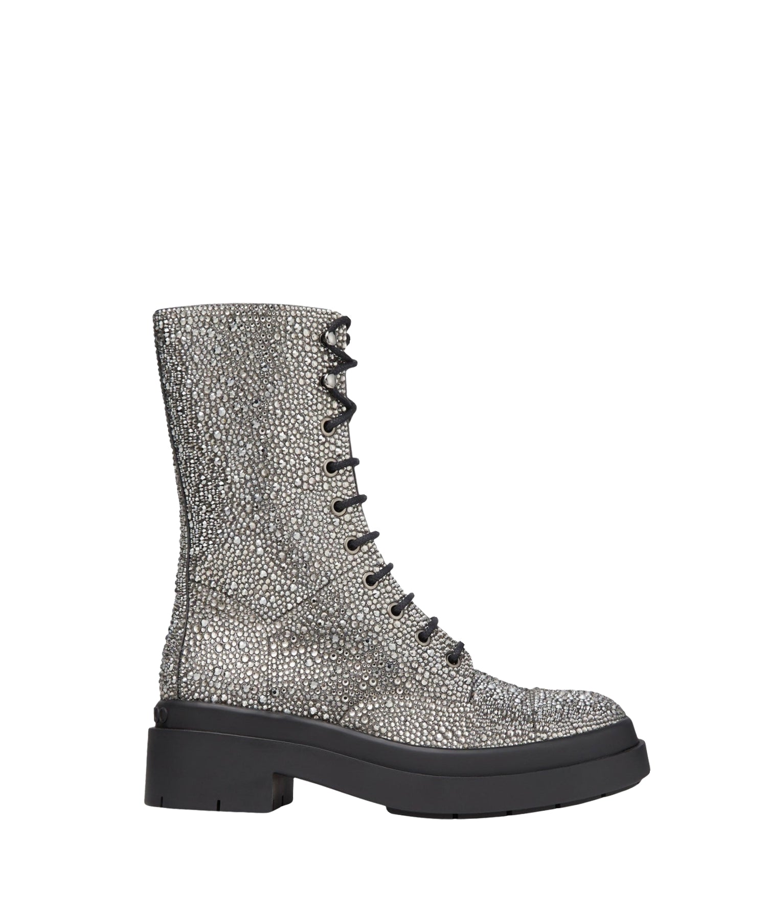 Bottines Nari ornées de cristaux en daim verni - Black Diamond Mix