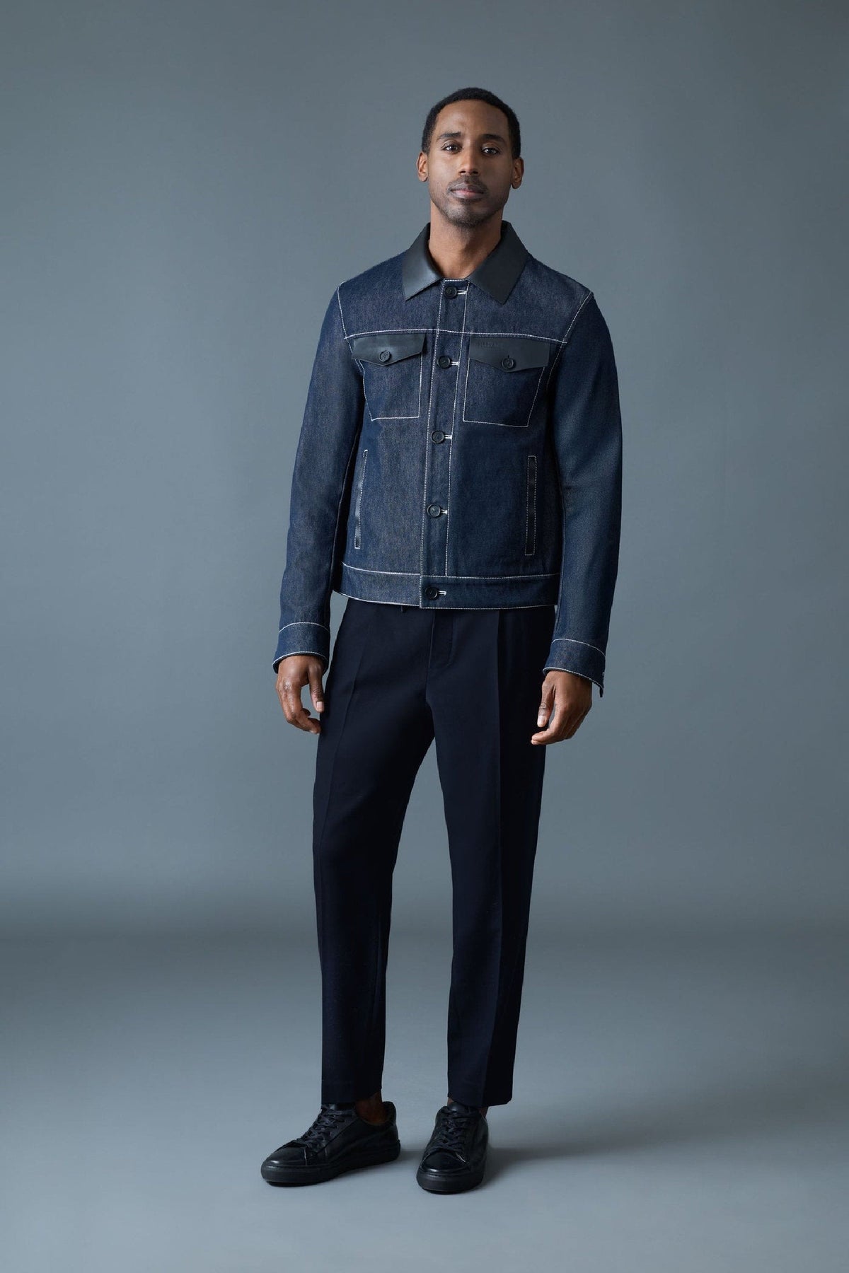 Denim Men's Buttoned Jacket