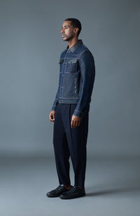 Denim Men's Buttoned Jacket