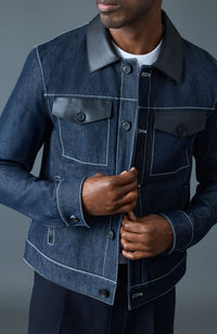Denim Men's Buttoned Jacket