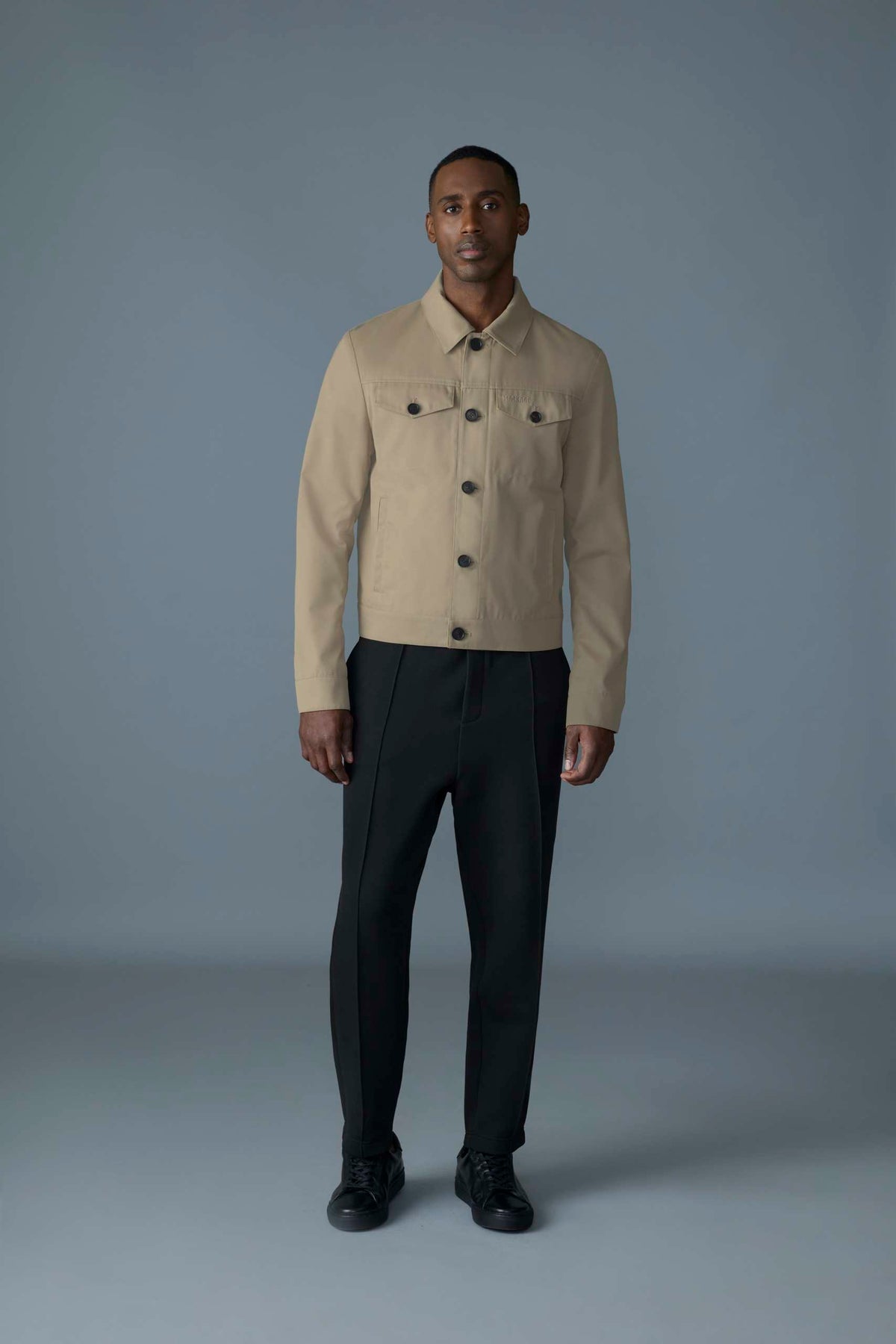 Light Camel Men's Mixed Media Jacket