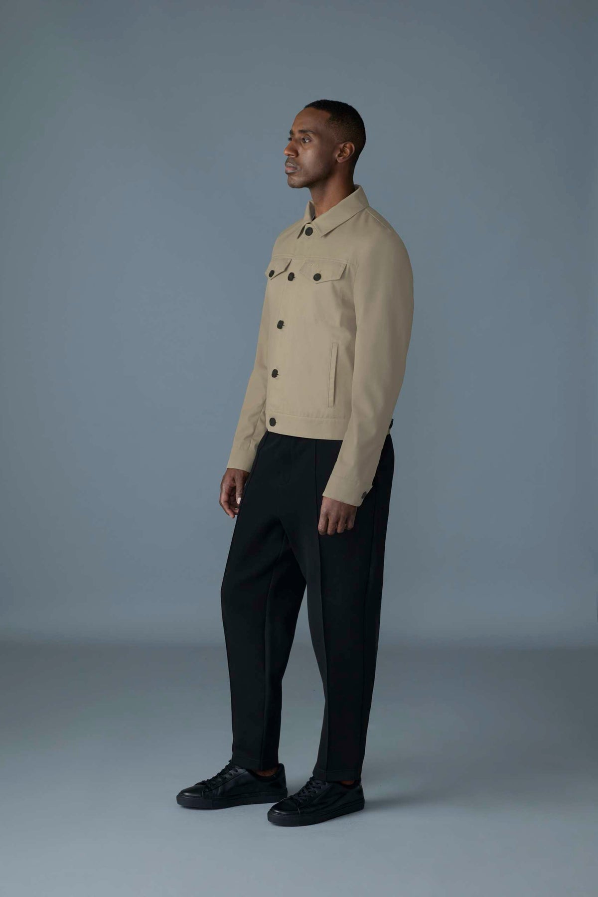 Light Camel Men's Mixed Media Jacket