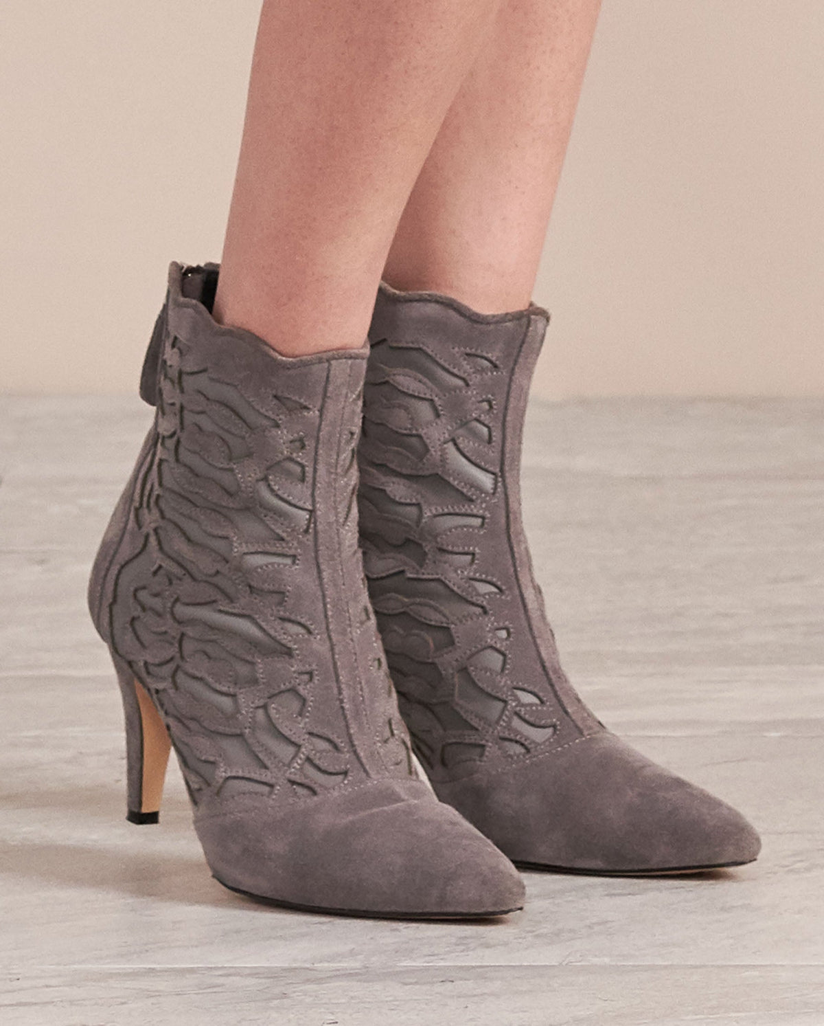 Bottines Natea en daim - Heathergrey