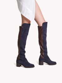 12qty DÉJÀ VU 350€ / Cuissardes Emily 50 en cuir suédé - Blue