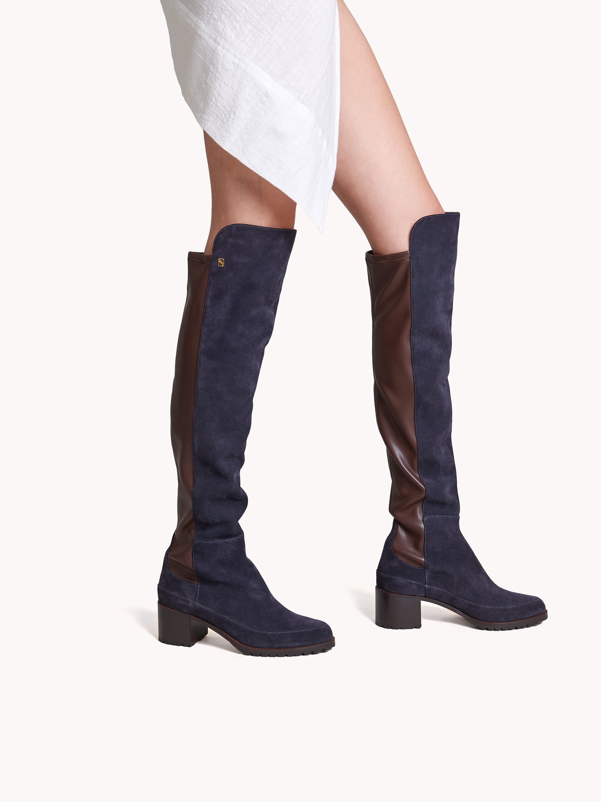 12qty DÉJÀ VU 350€ / Cuissardes Emily 50 en cuir suédé - Blue