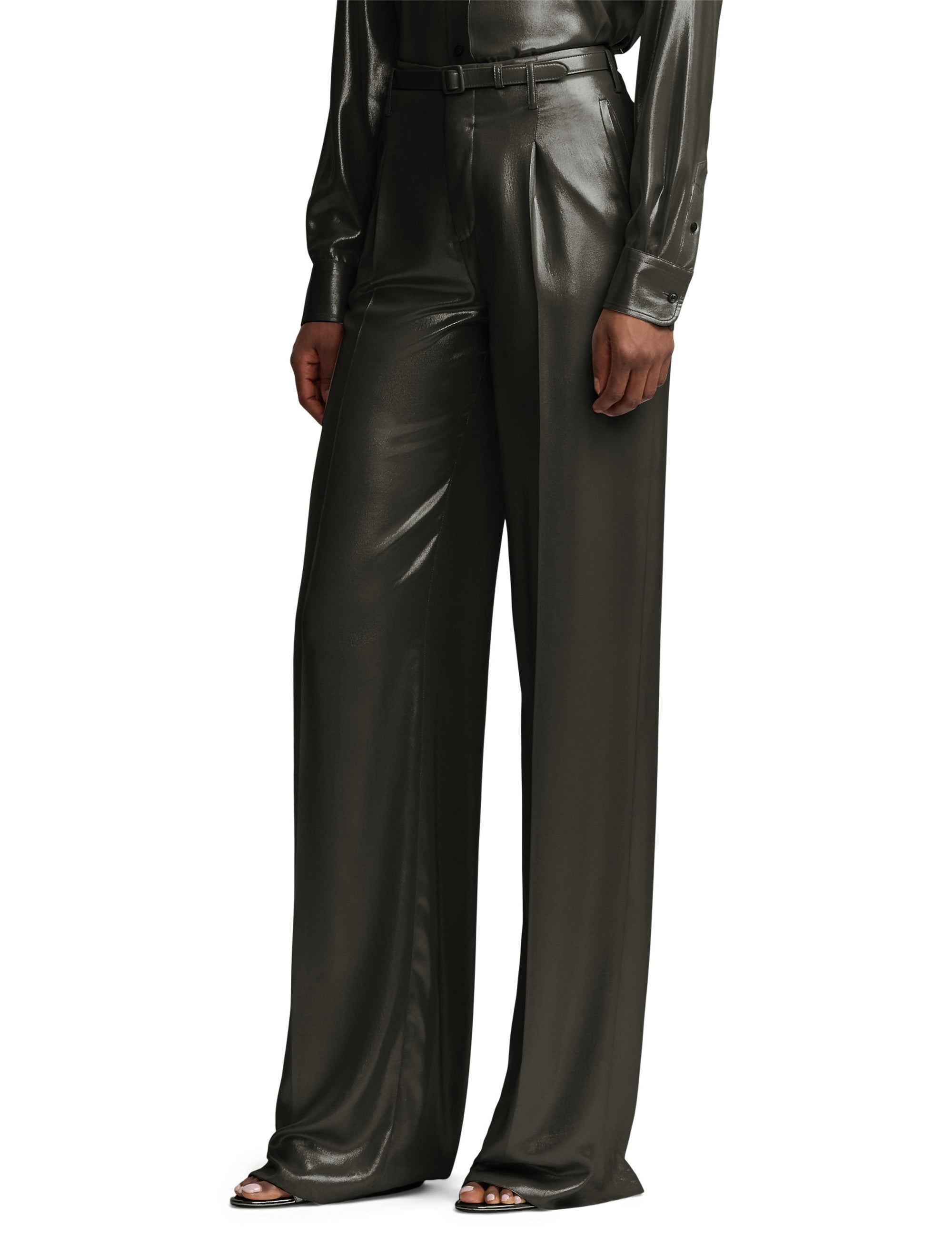 Pantalon Acklie en georgette lamée - Asteroid