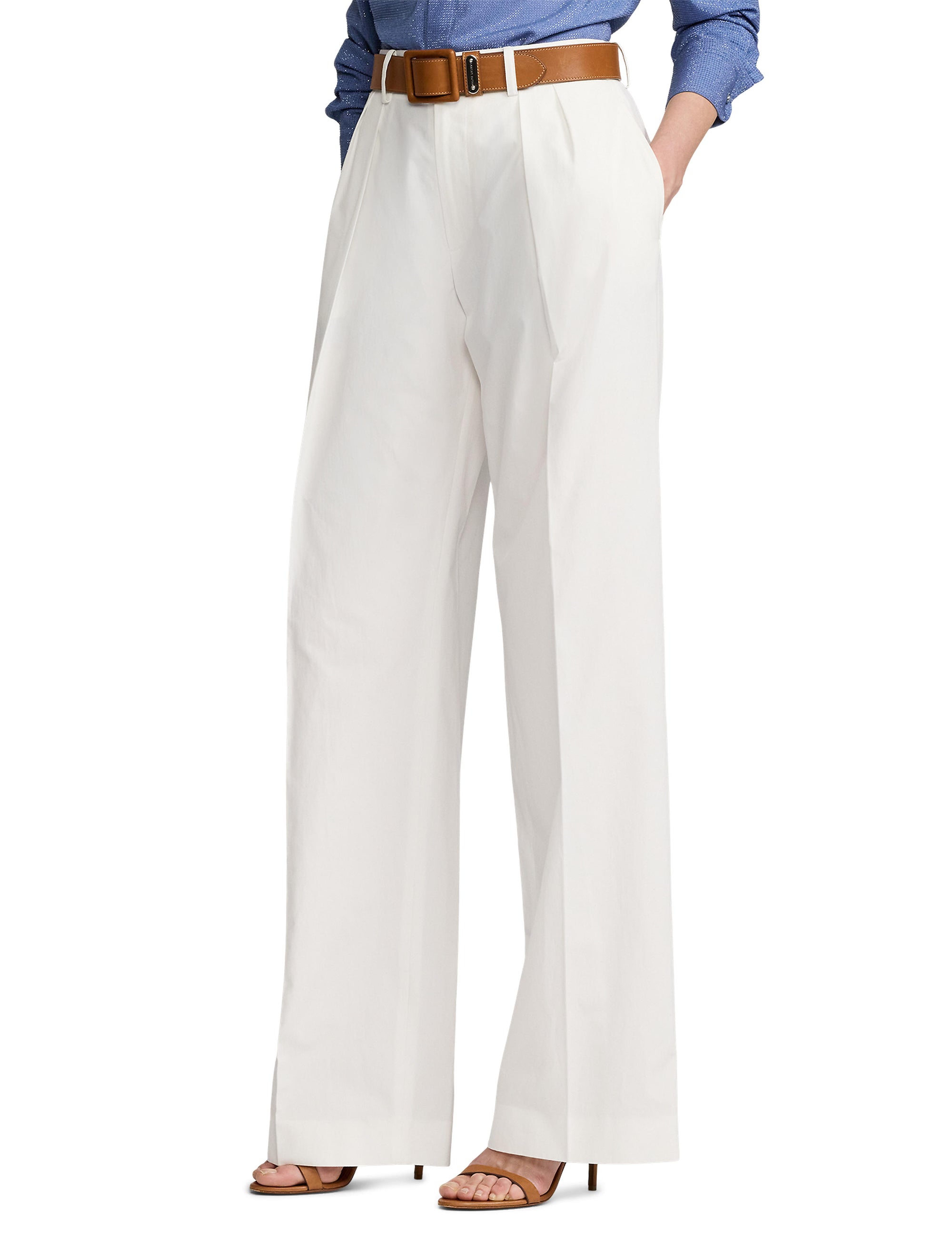 Jody trousers in washed cotton - White