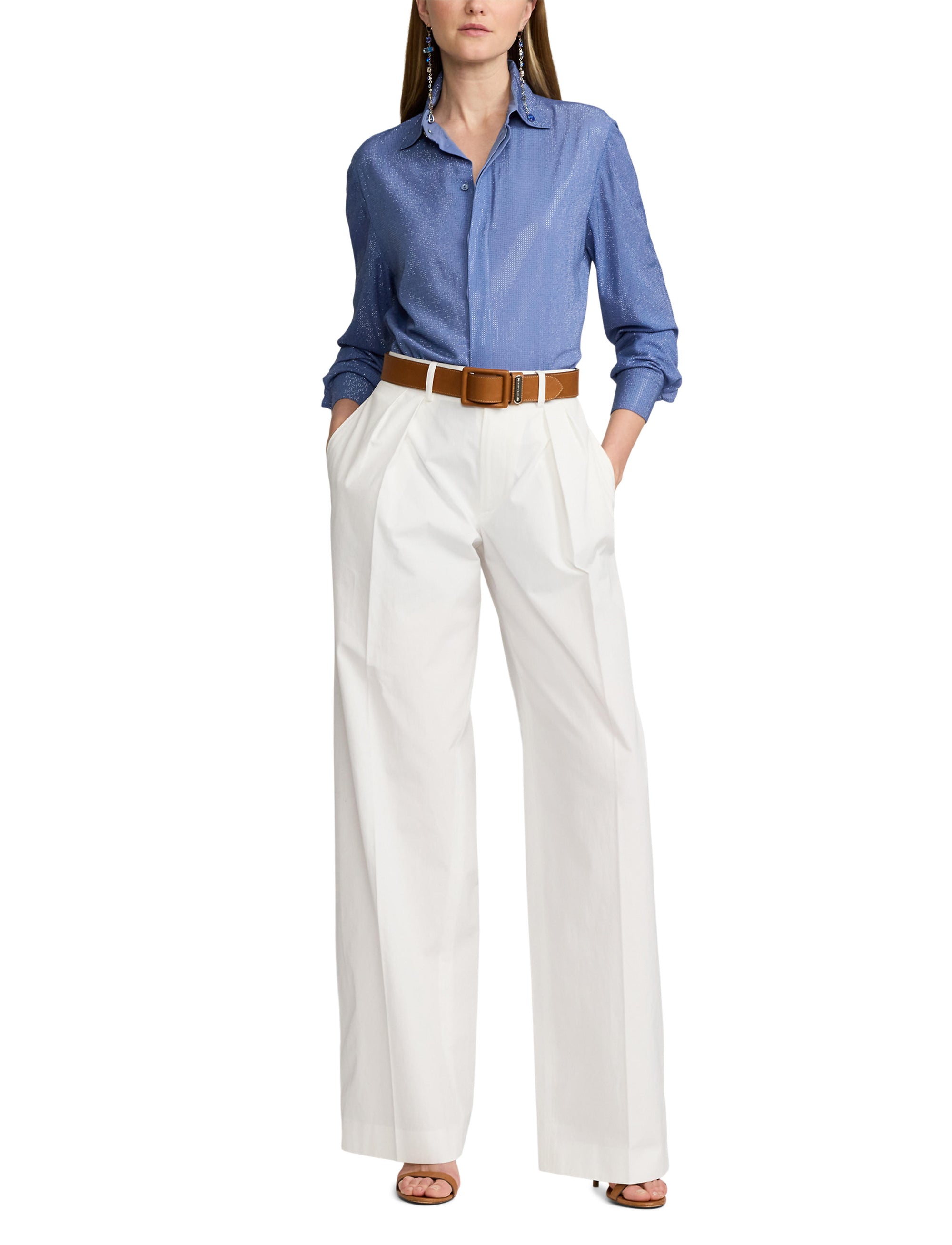 Jody trousers in washed cotton - White