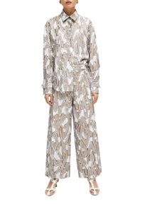 Nebraska wide-leg trousers - Beige