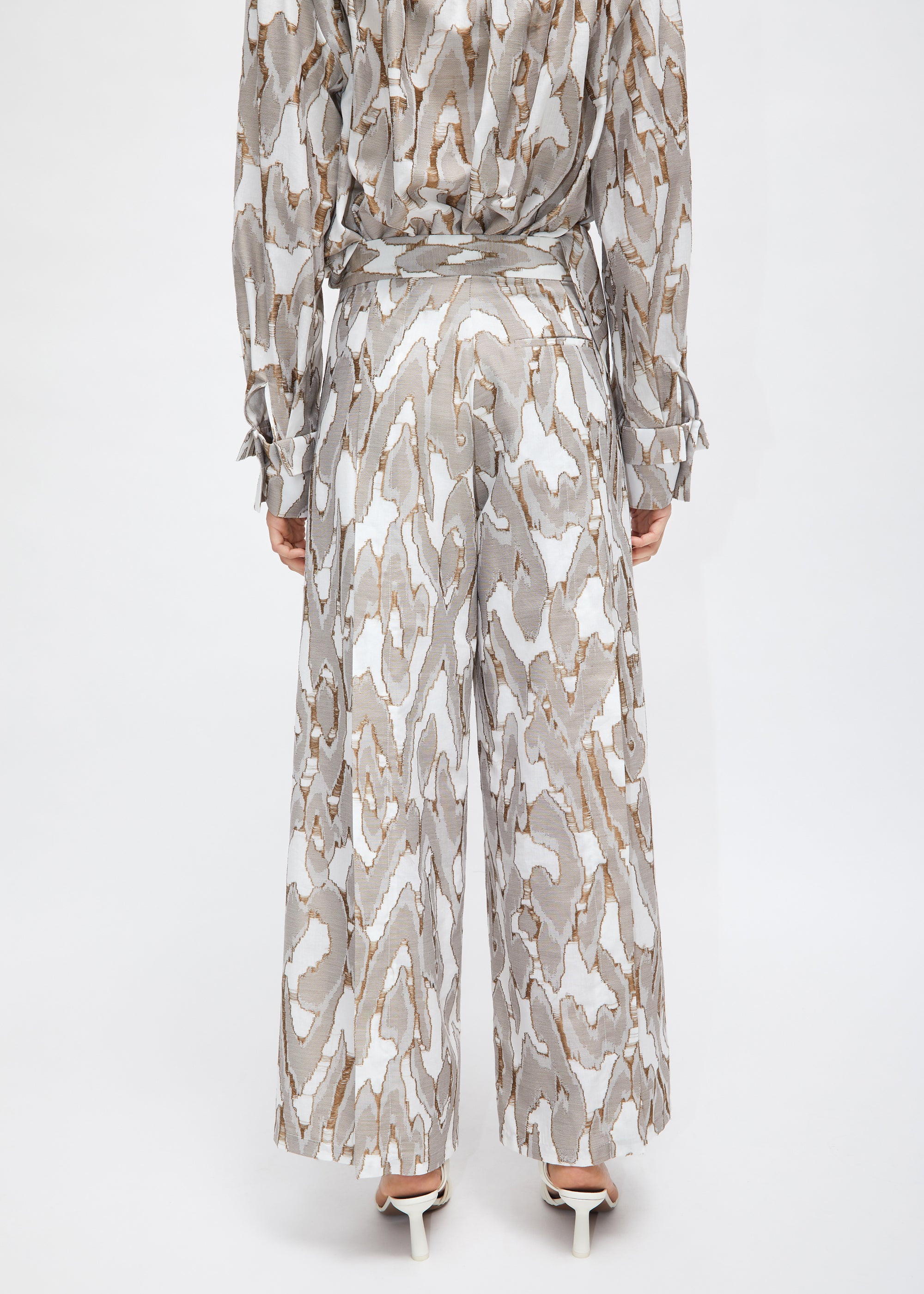 Nebraska wide-leg trousers - Beige