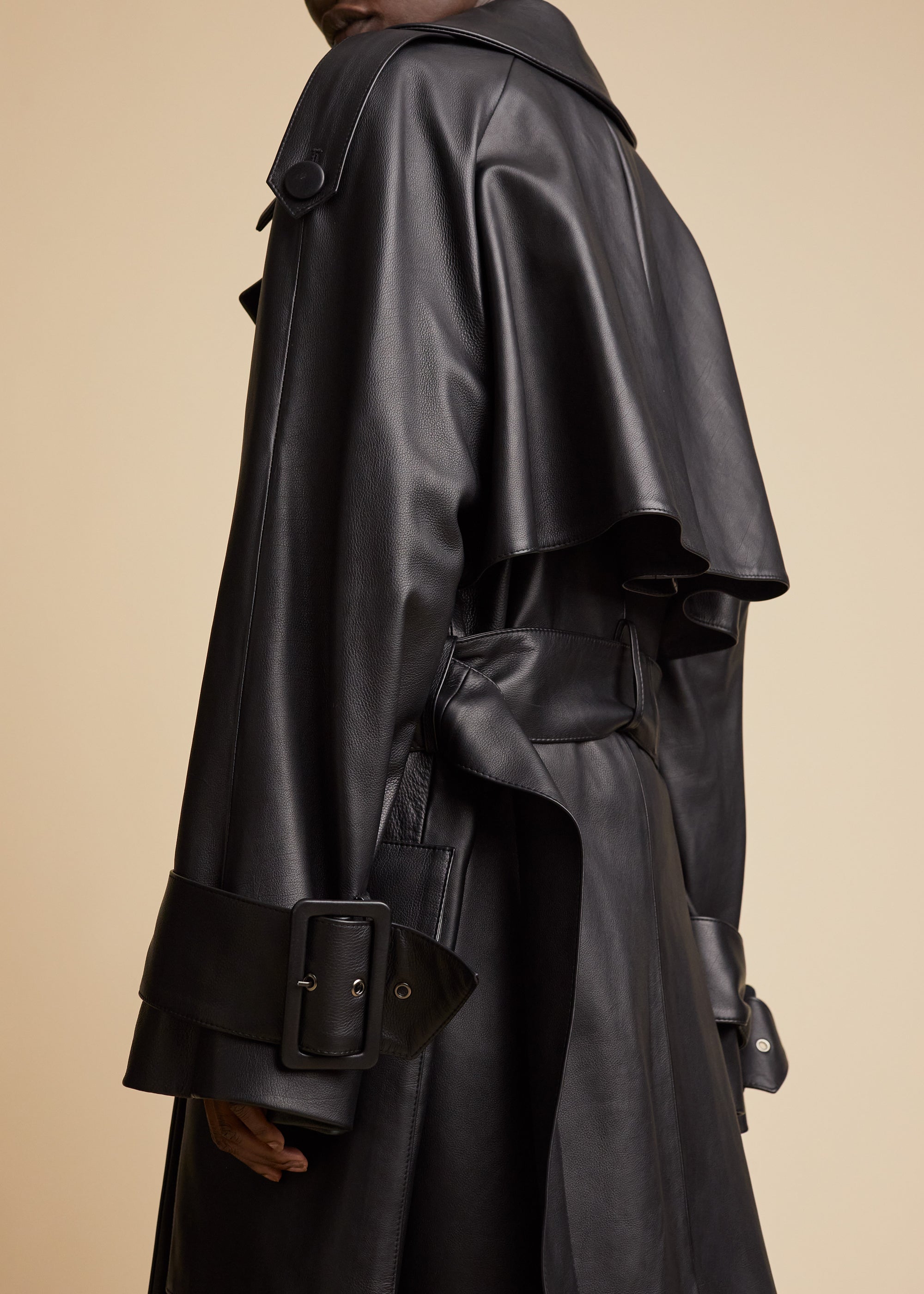 Trench Nedding en cuir - Black