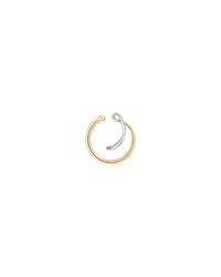Mono Needle Cuff in vermeil & silver - Gold & silver