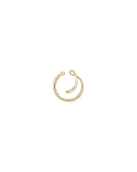 Mono Needle Cuff d'oreille en vermeil - Or & argent