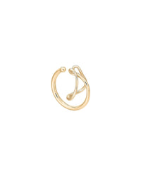 Mono Needle Cuff d'oreille en vermeil - Or & argent