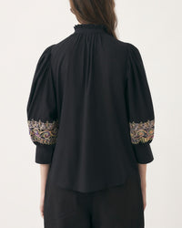 Blouse brodée Neil - Black