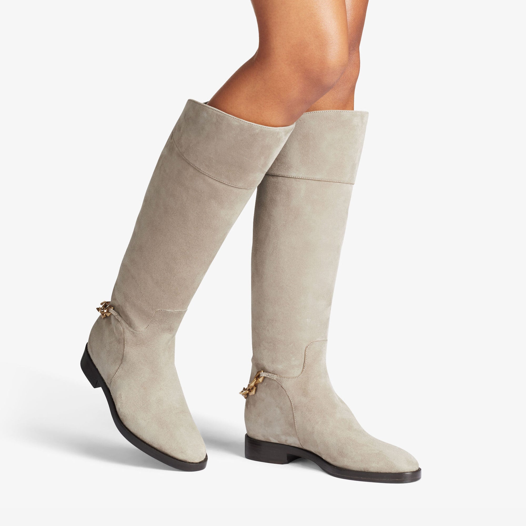 Bottes Nell KB en daim - Taupe