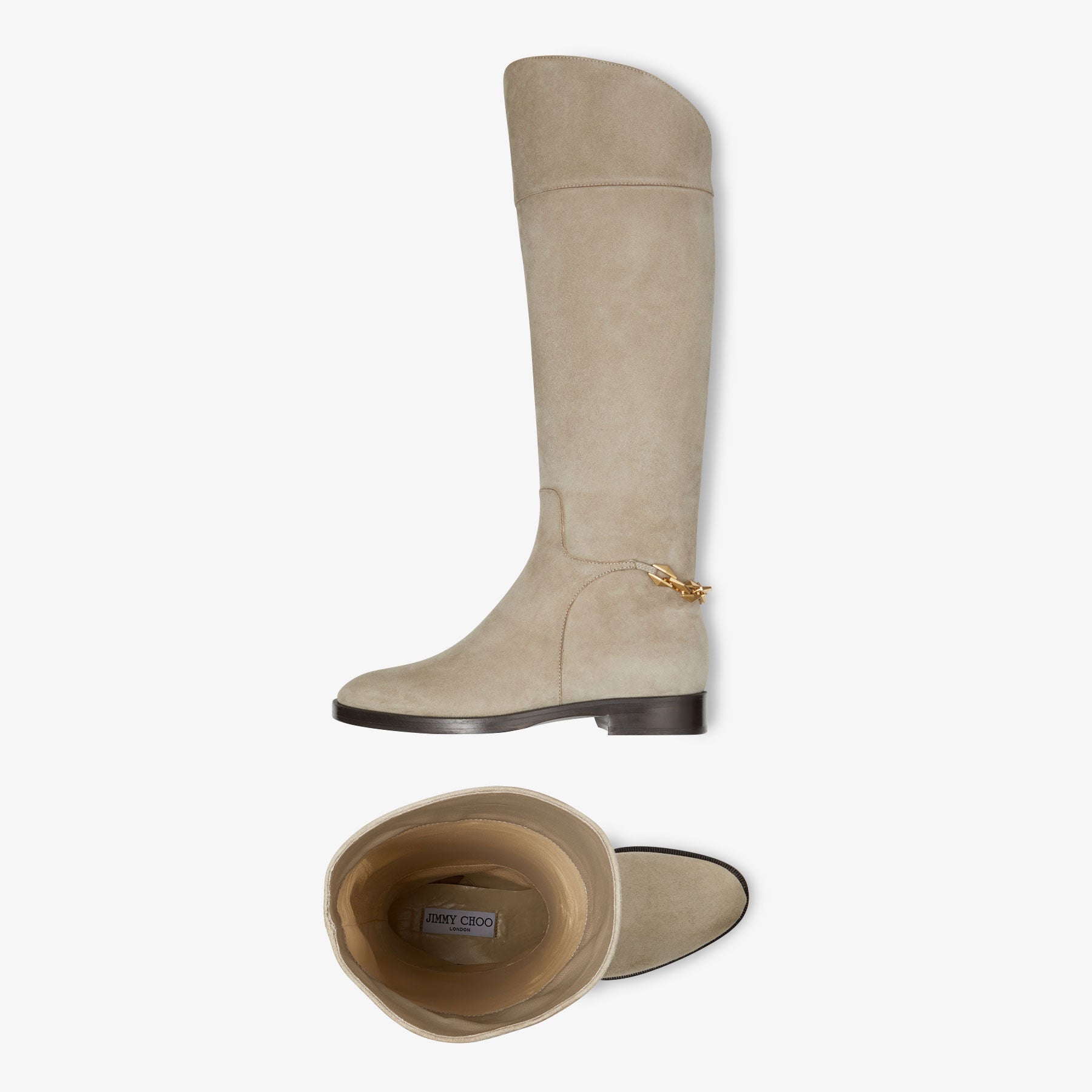 Bottes Nell KB en daim - Taupe