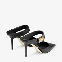 Mules Nell 85 en cuir embossé - Black
