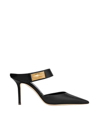 Mules Nell 85 en cuir embossé - Black