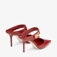 Mules Nell 85 en cuir - Cranberry