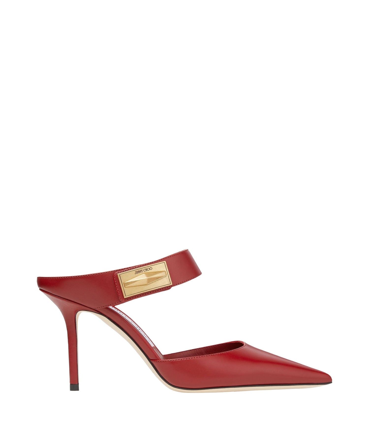 Mules Nell 85 en cuir - Cranberry