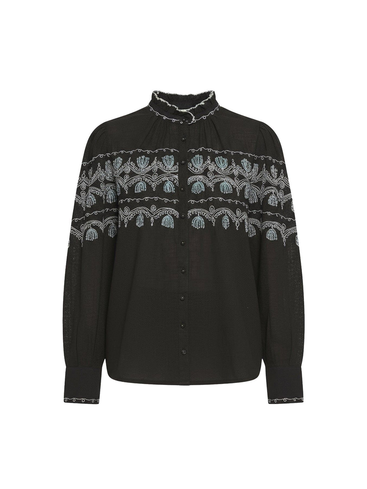 Blouse brodée Nelly - Black