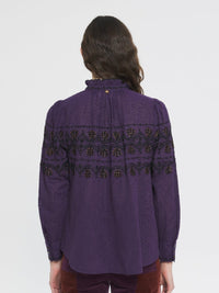 Blouse brodée Nelly - Purple