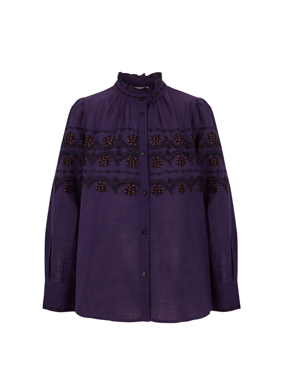 Blouse brodée Nelly - Purple