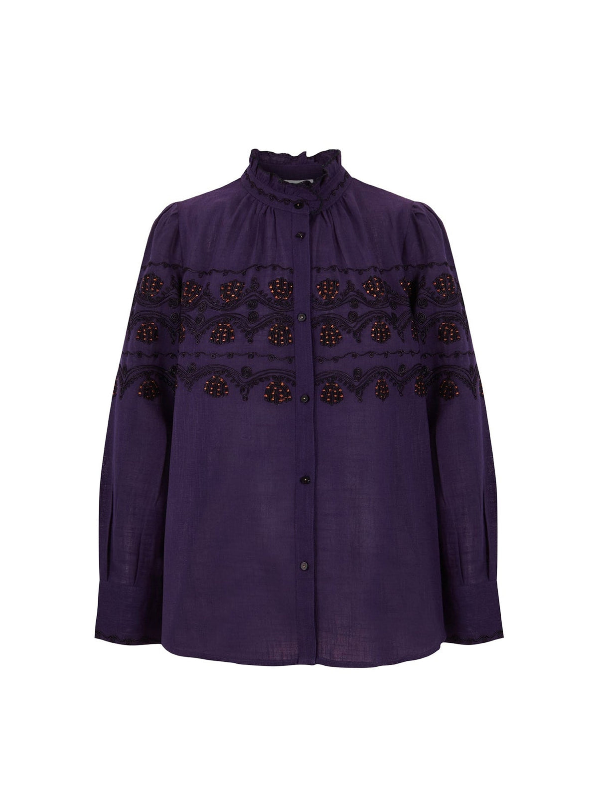 Blouse brodée Nelly - Purple