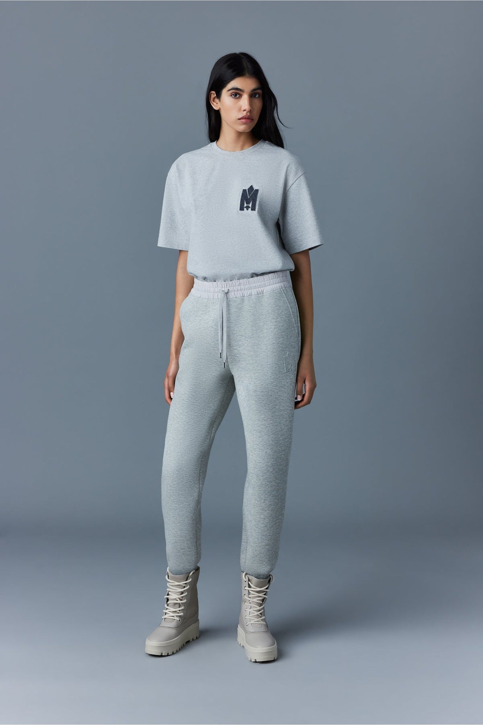 Pantalon de jogging Nev à cordon de serrage - Light Grey Mix