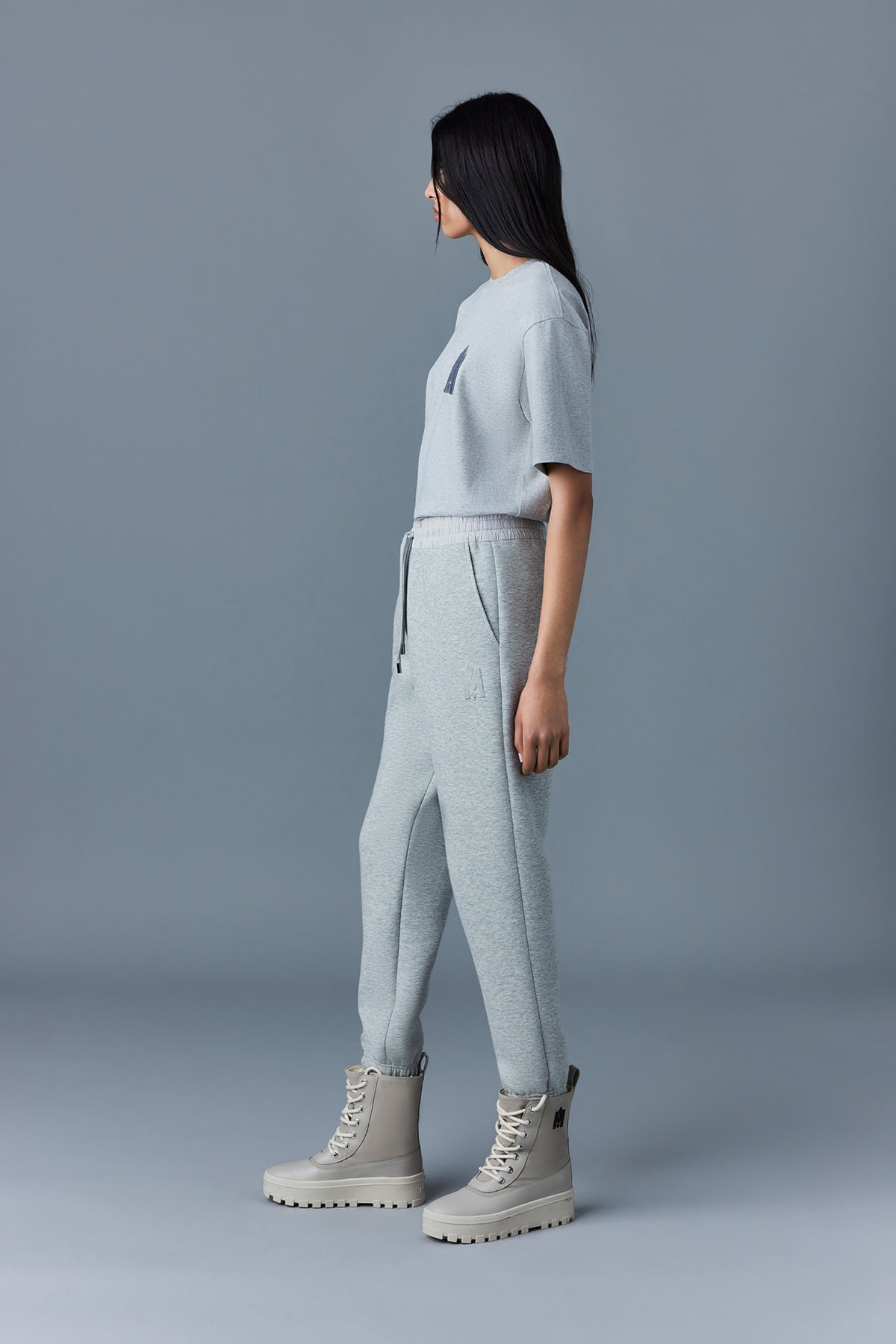 Pantalon de jogging Nev à cordon de serrage - Light Grey Mix