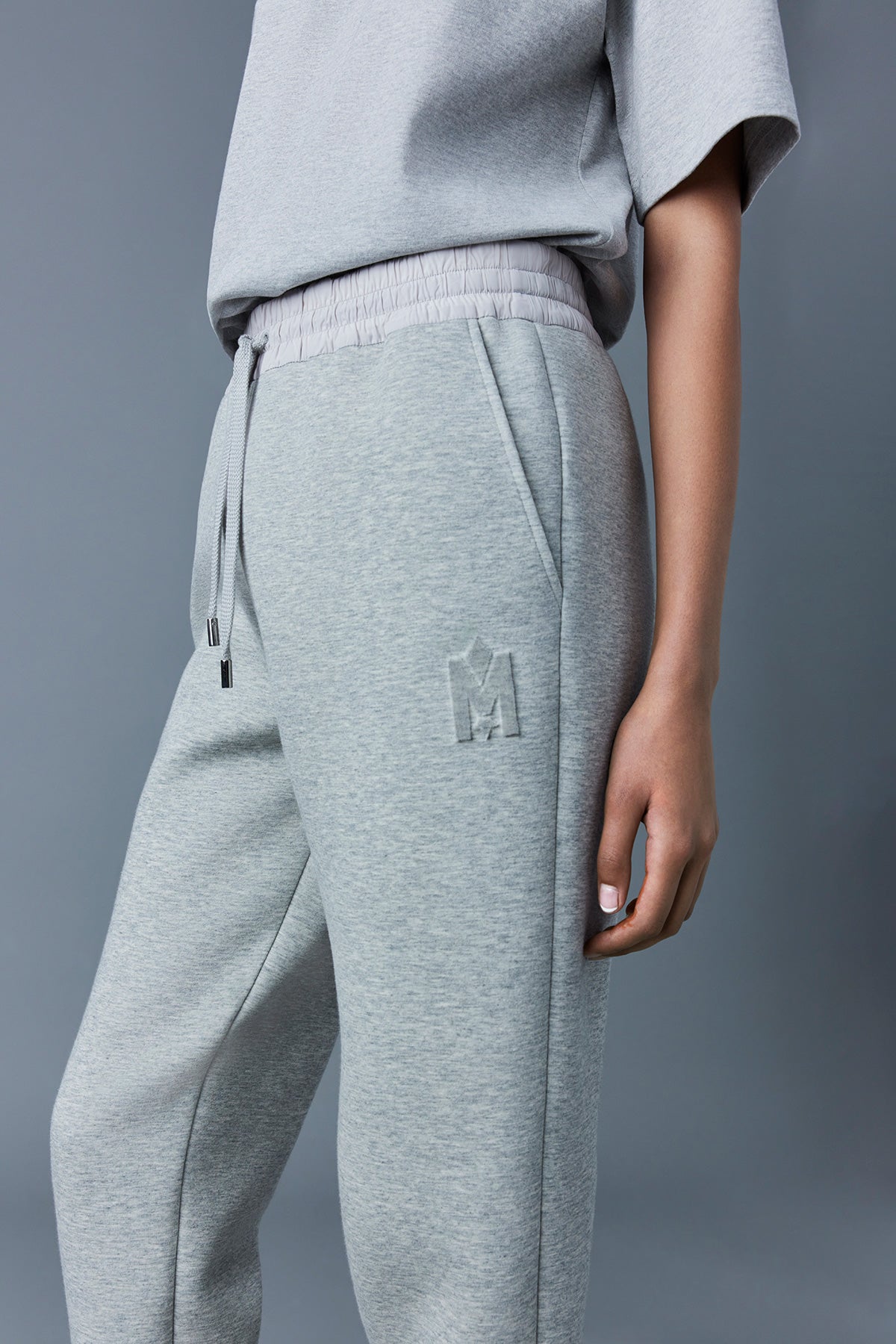 Pantalon de jogging Nev à cordon de serrage - Light Grey Mix