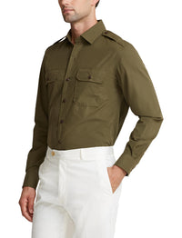 Poplin shirt - Olive Night