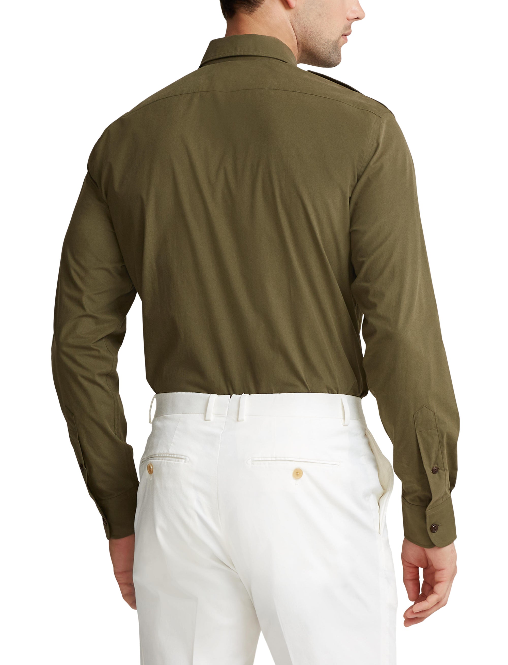 Poplin shirt - Olive Night
