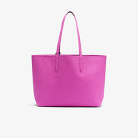 Sac cabas Anna réversible avec pochette en piqué - Malva Noir