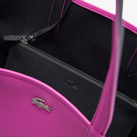 Sac cabas Anna réversible avec pochette en piqué - Malva Noir