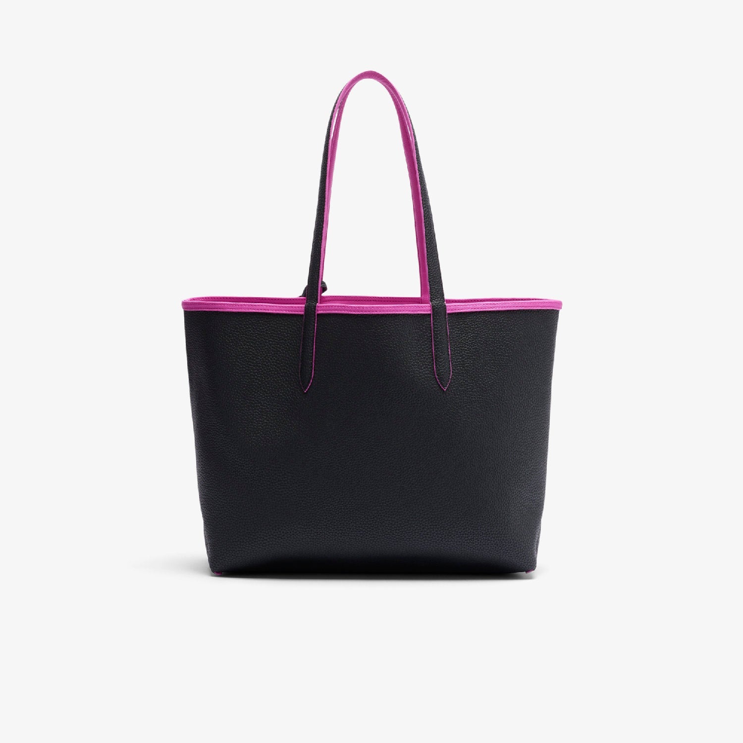 Sac cabas Anna réversible avec pochette en piqué - Malva Noir