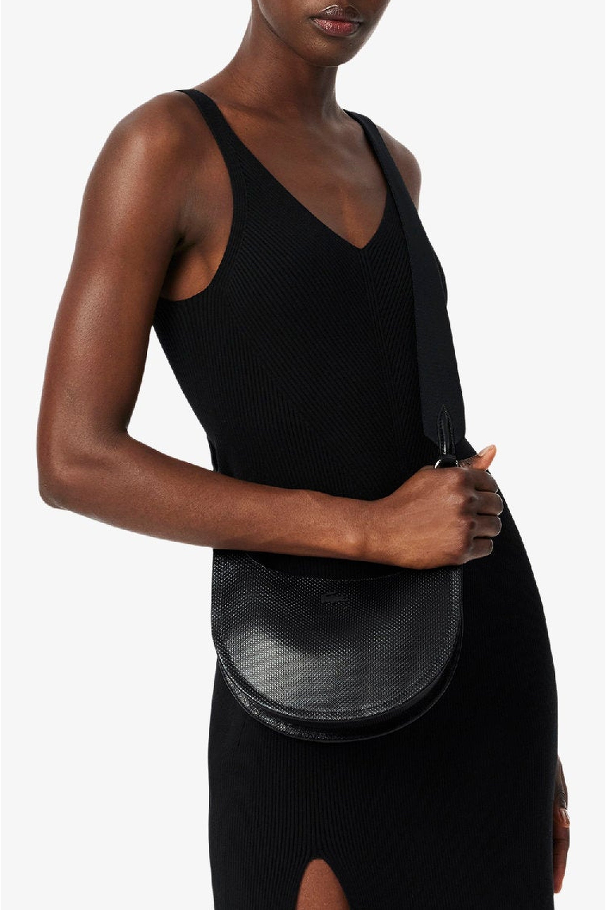 Sac lune Chantaco en cuir - Noir
