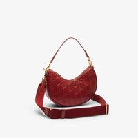 Sac lune Maheki embossé en cuir - Iberis