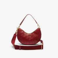 Sac lune Maheki embossé en cuir - Iberis