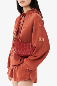Sac lune Maheki embossé en cuir - Iberis