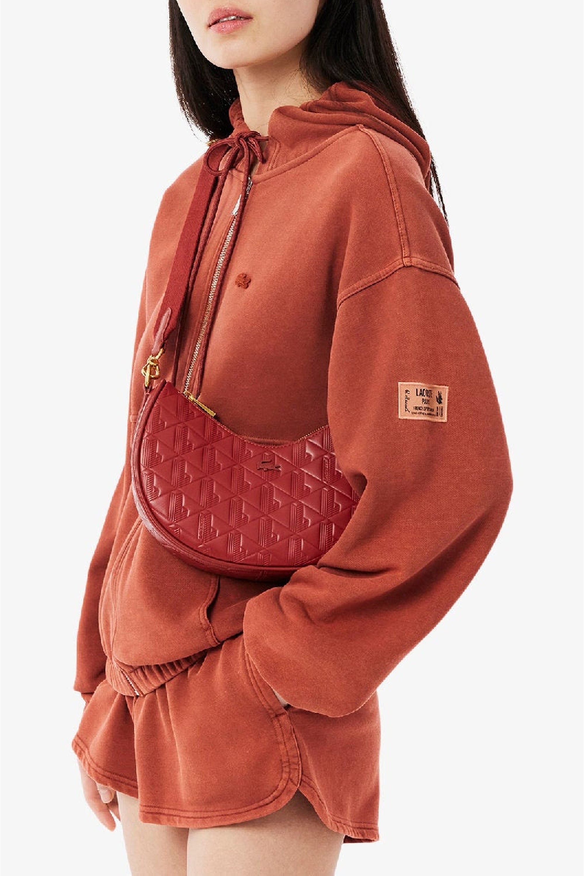 Sac lune Maheki embossé en cuir - Iberis