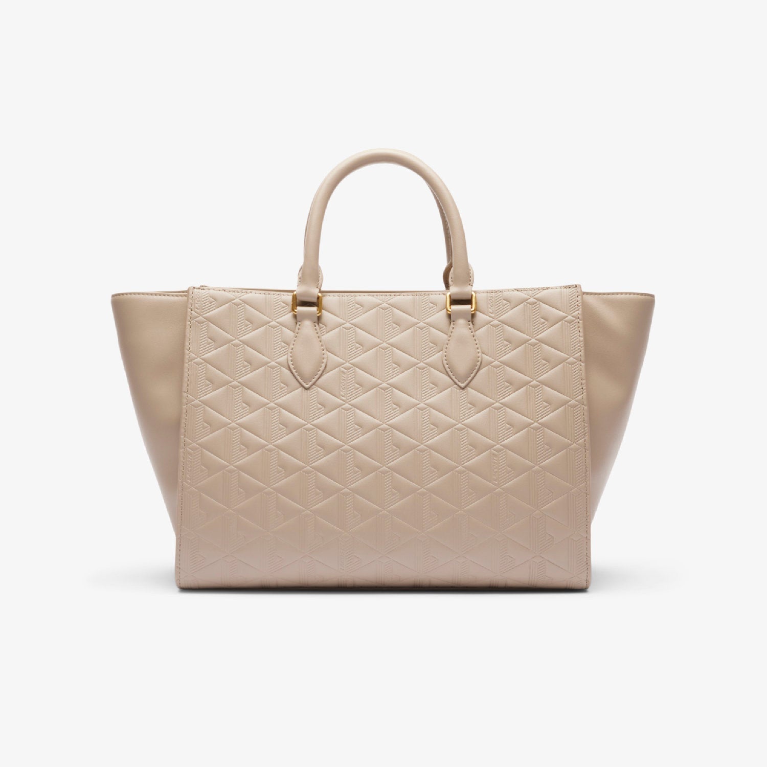 Grand sac cabas Maheki monogramme en cuir - Simply Taupe