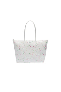 L.12.12 Concept large shopping bag, piqué print - Confetti Croc Farine