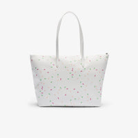 L.12.12 Concept large shopping bag, piqué print - Confetti Croc Farine