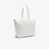 L.12.12 Concept large shopping bag, piqué print - Confetti Croc Farine