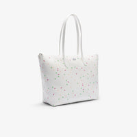 Grand sac cabas L.12.12 Concept imprimé en piqué - Confetti Croc Farine