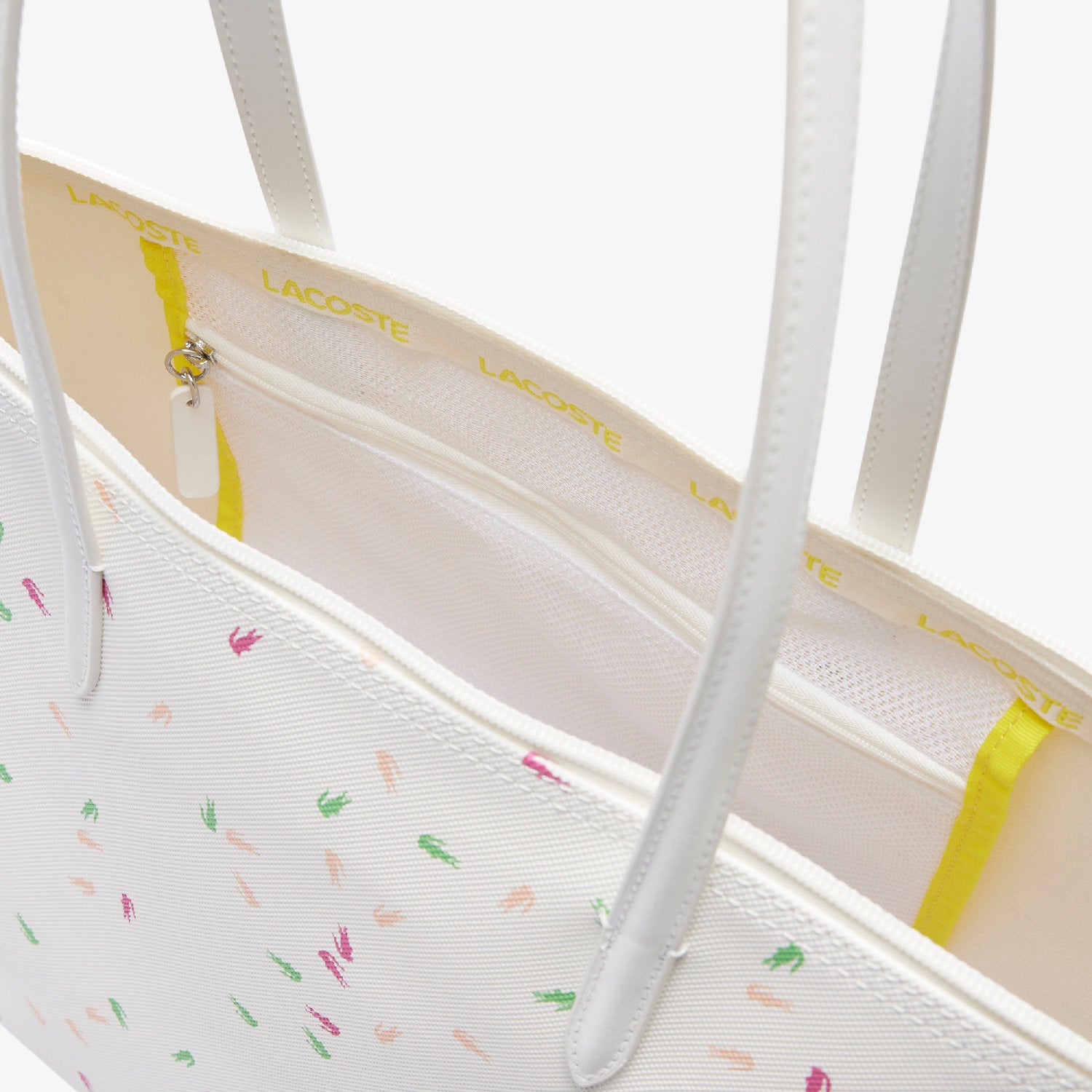 L.12.12 Concept large shopping bag, piqué print - Confetti Croc Farine