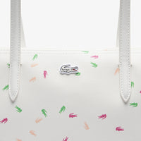 Grand sac cabas L.12.12 Concept imprimé en piqué - Confetti Croc Farine