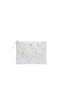 Grande pochette L.12.12 Concept imprimée en piqué - Confetti Croc Farine